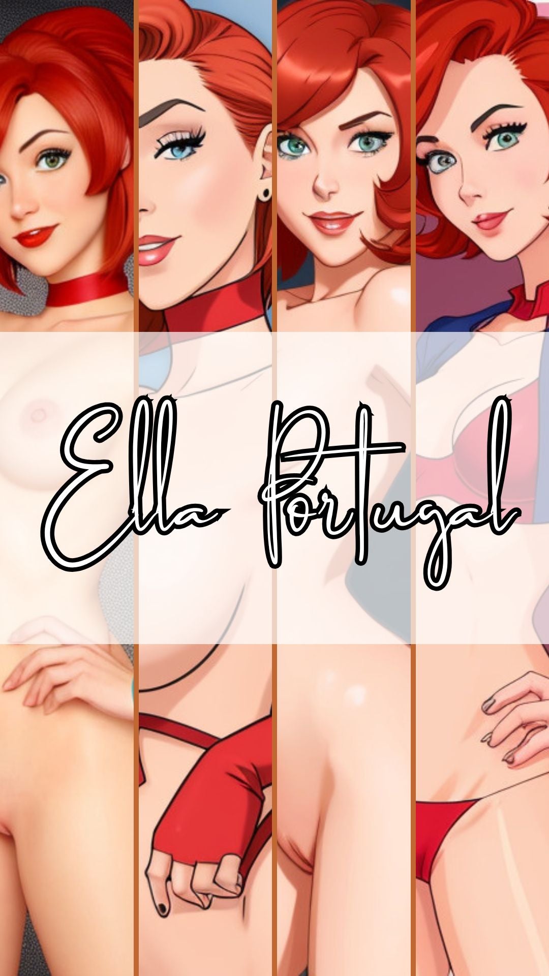 Vermelho Gata Hot - 4 Wallpapers AI Cartoon e Hentai